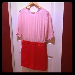 Maje Women's Pink Reggio Contrast Dress